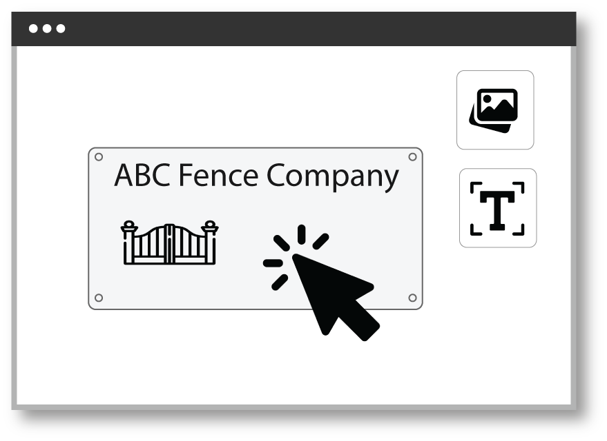 Icon for a custom fence sign builder